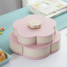 Load image into Gallery viewer, Petal-Shape Rotating Snack Box Candy Tray Food Storage Box Fruit Organizer Storage