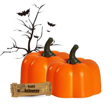 Load image into Gallery viewer, 12Pcs 3D Pumpkin Battery Operated LED Electric Candle Light Flameless Tealights Flickering Halloween Festival Party Decoration